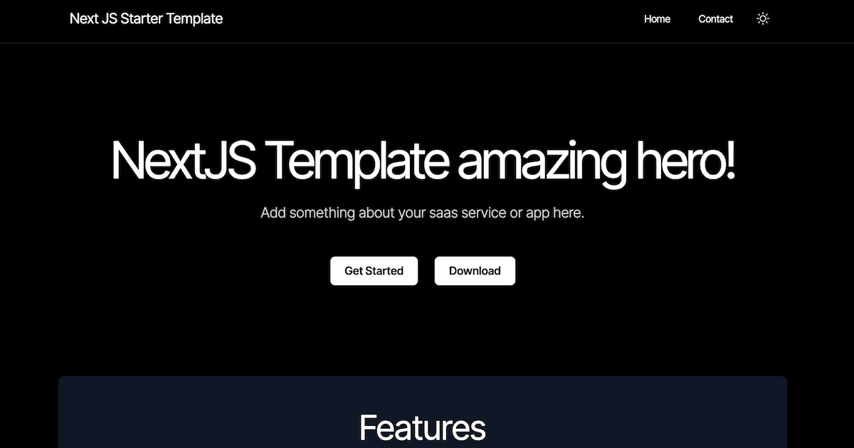 Nextjs SaaS Starter Template