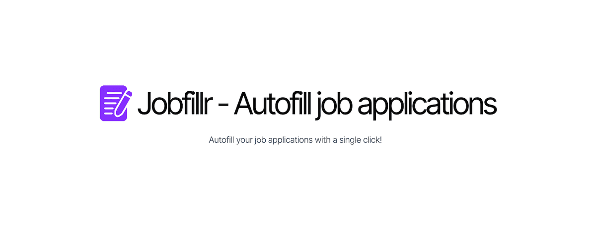 Chrome Extension: Jobfillr